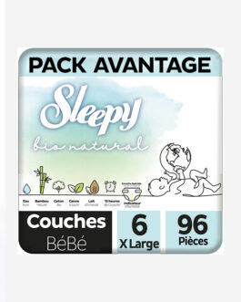 Sleepy Bio Natural Package Avantage Taille 6 XL 96 Pièces