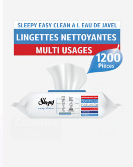 Sleepy Easy Clean le lot de 12 Paquets de 100 lingettes nettoyantes multi-usages à l’Eau de javel
