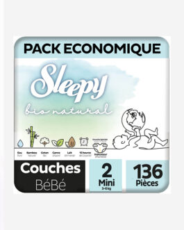 COUCHE BIO NATURAL TAILLE 2 PACK ECONOMIQUE 136 PCS