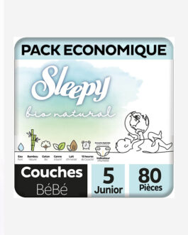 Sleepy Bio Natural Package Economique Taille 5 Junior 80 Pièces