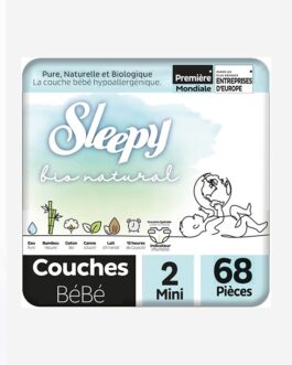 Sleepy Bio Natural Couche Bébé Taille Taille 2 Mini 68 Pièces