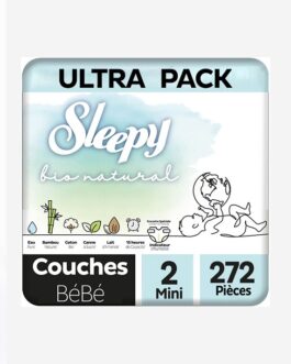 Sleepy Bio Natural Ultra Package Couche Bébé Taille 2 Mini 272 Pièces